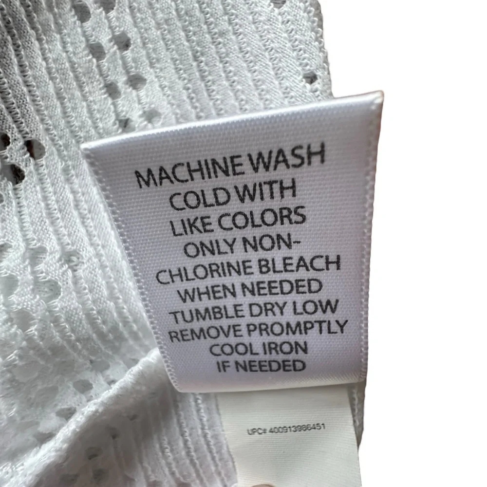 Croft & Barrow White Hooded Swim Cover-Up Vest XL – Lightweight Breezy Layer